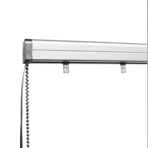 Rail pour lamelles verticales 89mm ouverture latérale