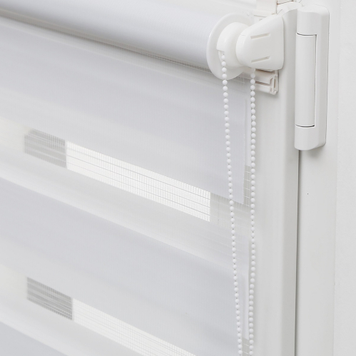 Lot de 2 stores jour nuit blanc avec ou sans perçage h160cm