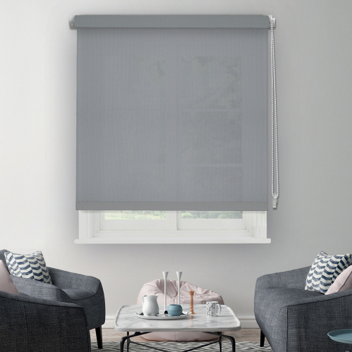 Store enrouleur tamisant sans percer - Gris