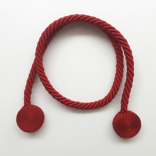 Embrasse lien aimanté en corde - V.créations - Rouge