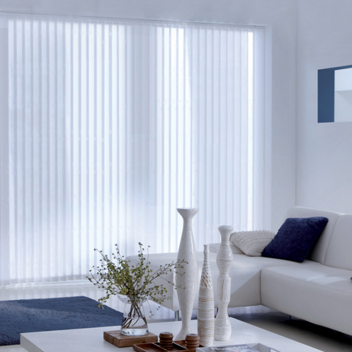 Lot de 5 lamelles verticales 89mm motif fil blanc pour...