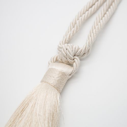 Embrasse à rideaux classique lien torsadé et pompon